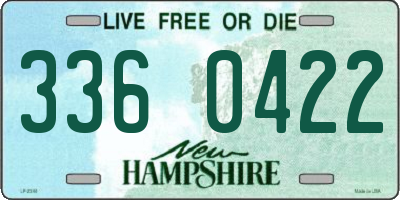 NH license plate 3360422
