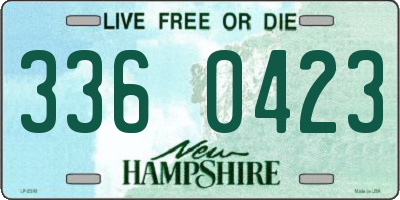 NH license plate 3360423