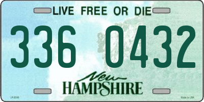 NH license plate 3360432