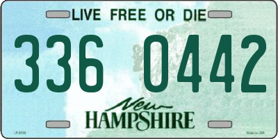 NH license plate 3360442