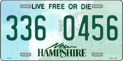NH license plate 3360456
