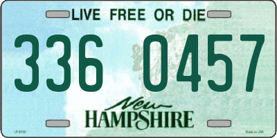 NH license plate 3360457