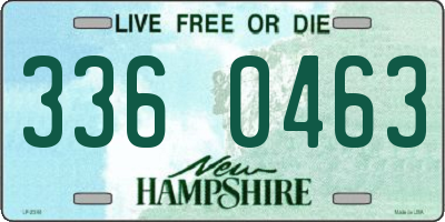 NH license plate 3360463