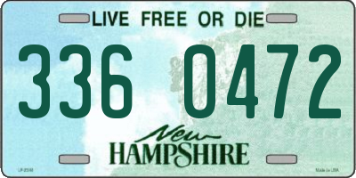 NH license plate 3360472