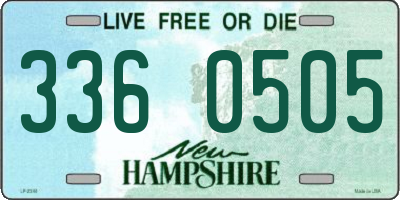NH license plate 3360505
