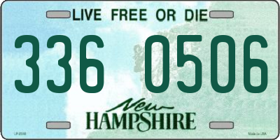 NH license plate 3360506