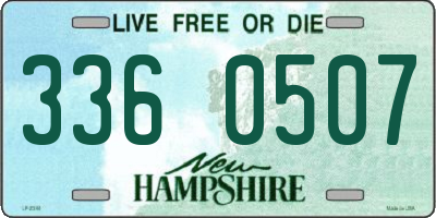 NH license plate 3360507