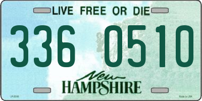 NH license plate 3360510