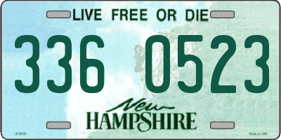 NH license plate 3360523