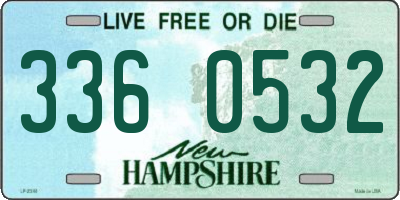 NH license plate 3360532