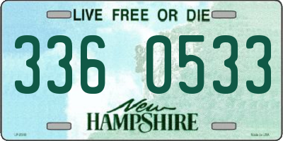 NH license plate 3360533