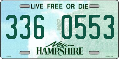 NH license plate 3360553