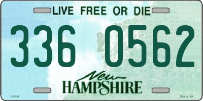 NH license plate 3360562