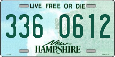 NH license plate 3360612