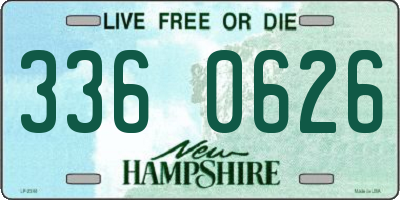 NH license plate 3360626