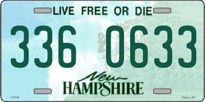 NH license plate 3360633