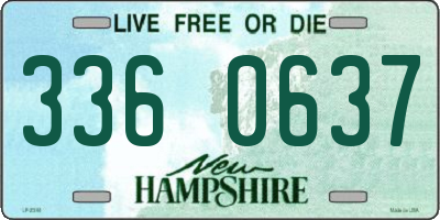 NH license plate 3360637