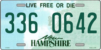 NH license plate 3360642