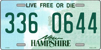 NH license plate 3360644