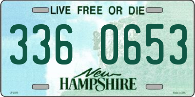 NH license plate 3360653