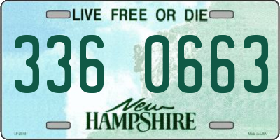 NH license plate 3360663