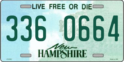 NH license plate 3360664