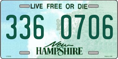NH license plate 3360706