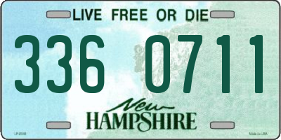 NH license plate 3360711