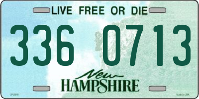 NH license plate 3360713