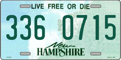 NH license plate 3360715
