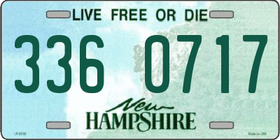 NH license plate 3360717