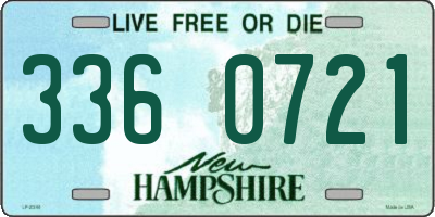 NH license plate 3360721