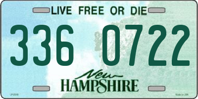NH license plate 3360722
