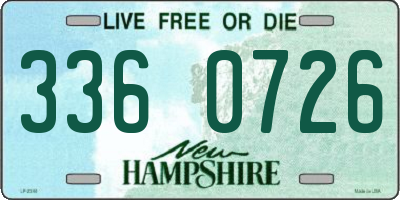 NH license plate 3360726