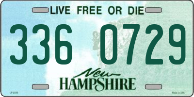 NH license plate 3360729