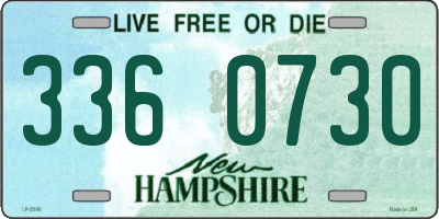 NH license plate 3360730