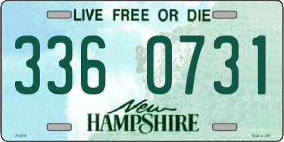 NH license plate 3360731