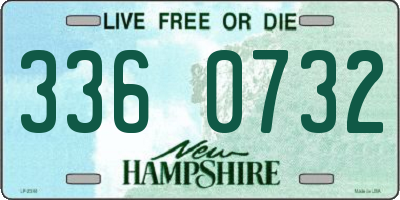 NH license plate 3360732