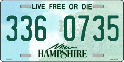 NH license plate 3360735