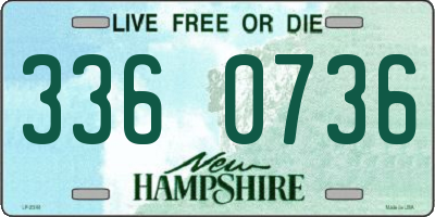 NH license plate 3360736
