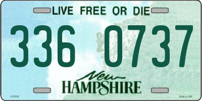 NH license plate 3360737
