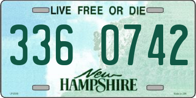 NH license plate 3360742