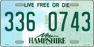 NH license plate 3360743