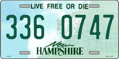 NH license plate 3360747