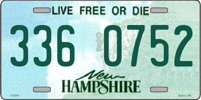 NH license plate 3360752