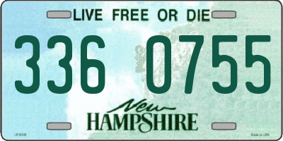 NH license plate 3360755