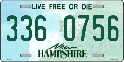 NH license plate 3360756