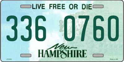 NH license plate 3360760
