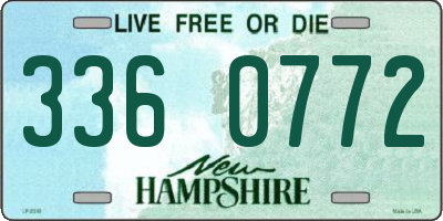 NH license plate 3360772