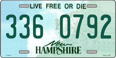 NH license plate 3360792